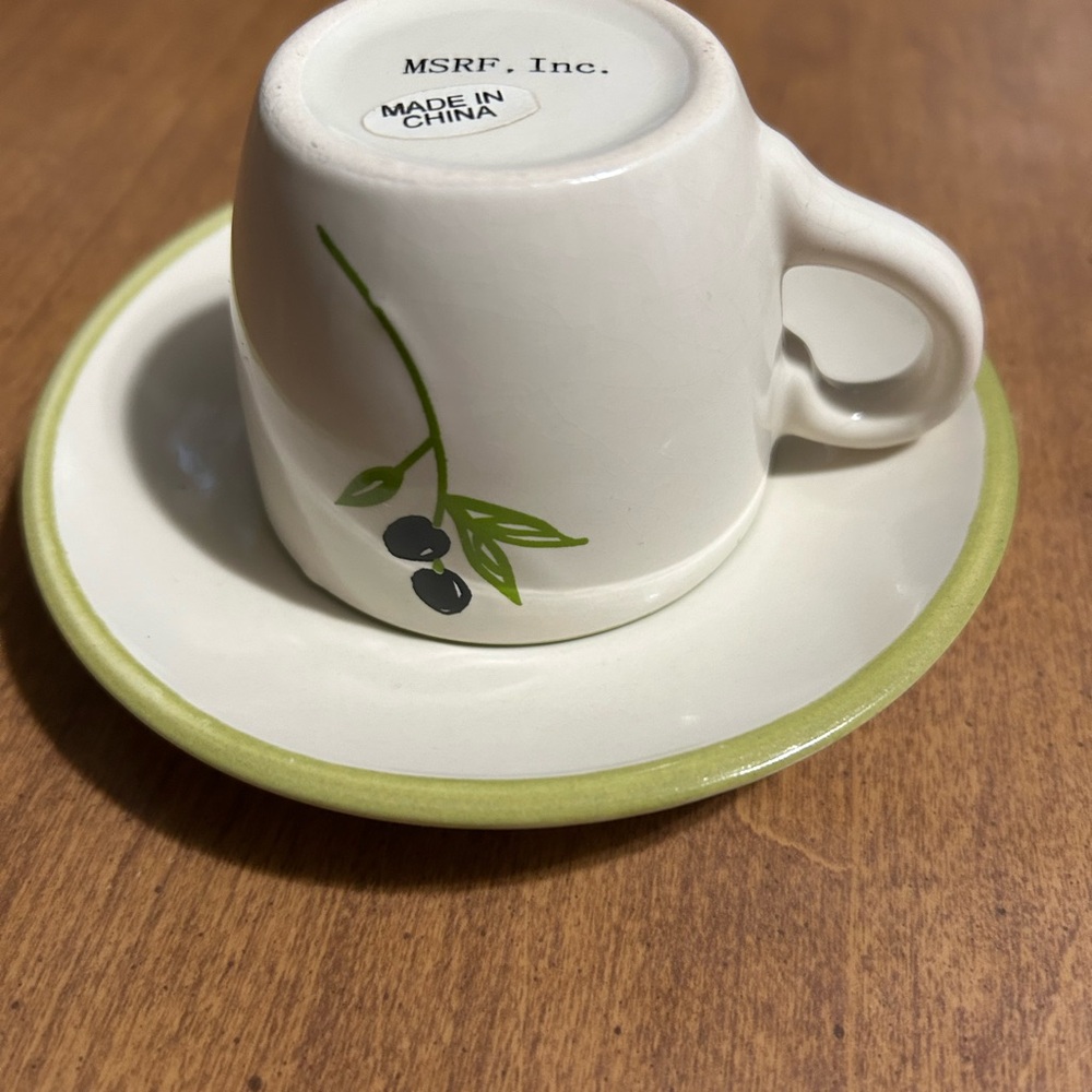 MSRF Inc. Ceramic Espresso Cup and Saucer Set 8 Piece - Picture 5 of 10